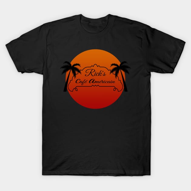 Rick's Cafe Americain sunset T-Shirt by MrGekko